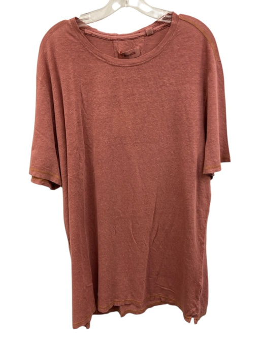 Borgo 28 NWT Size XL Red Linen Solid T shirt Crew Men's Short Sleeve Red / XL