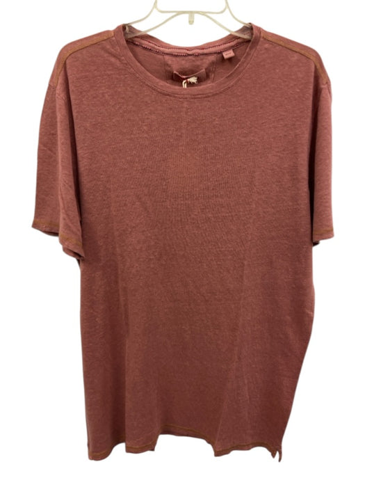 Borgo 28 NWT Size XL Red Linen Solid T shirt Crew Men's Short Sleeve Red / XL