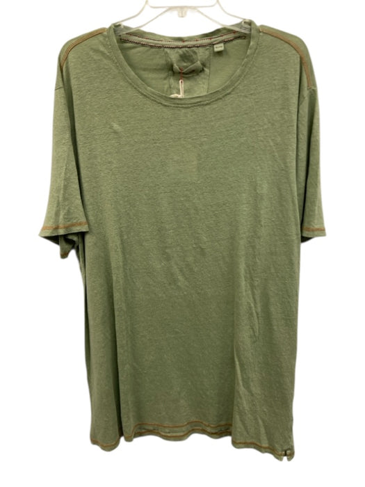 Borgo 28 NWT Size XL Green Linen Solid T shirt Crew Men's Short Sleeve Green / XL