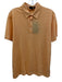 Aurelien NWT Size M Orange Linen Solid Knit Polo Men's Short Sleeve Orange / M