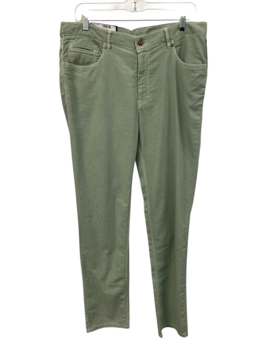 Hiltl NWT Size 34 Seafoam Green Cotton Solid Slim Khakis Men's Pants Seafoam Green / 34