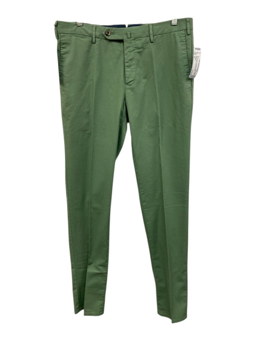 PT Torino NWT Size 48 Green Cotton Solid Dress Khakis Men's Pants Green / 48