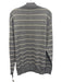 Peter Millar NWT Size L Gray & Beige Linen Blend Striped Quarter Zip Sweater Gray & Beige / L