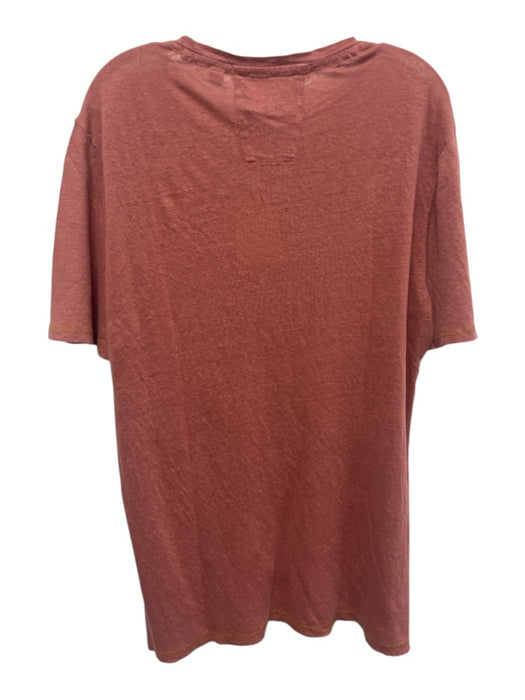 Borgo 28 NWT Size M Red Linen Blend Solid T shirt Crew Men's Short Sleeve Red / M