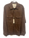 Tintoria NWT Size L Brown Linen Solid Button Up Men's Jacket Brown / L