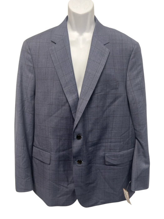 Miller Brothers NWT Blue & Brown Wool Window pane 2 Button Men's Suit Blue & Brown / 46R