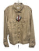 Camessi Collection NWT Size XL Tan Linen Blend Solid Trucker Button up Jacket Tan / XL