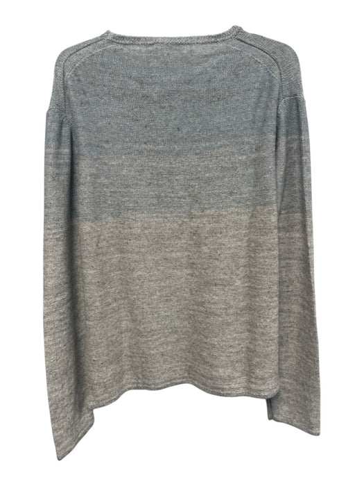 Inis Meain NWT Size L Gray Linen Blend Solid Crew Men's Sweater Gray / L
