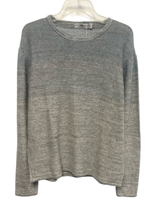 Inis Meain NWT Size L Gray Linen Blend Solid Crew Men's Sweater Gray / L