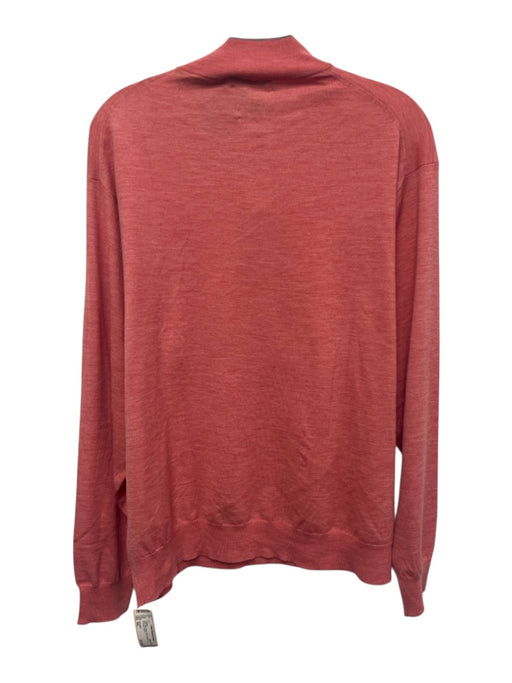 Peter Millar NWT Size XXL Red Wool Solid Quarter Zip Men's Sweater Red / XXL