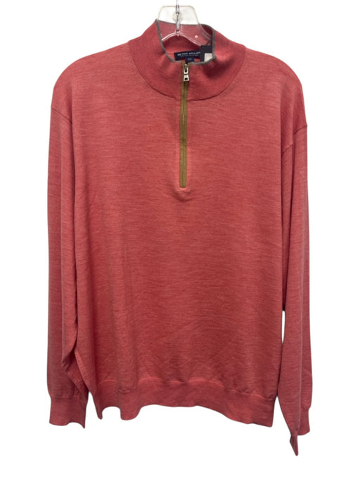 Peter Millar NWT Size XXL Red Wool Solid Quarter Zip Men's Sweater Red / XXL