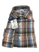 Giangi NWT Size XL Brown & Orange Linen Plaid Button Up Men's Long Sleeve Shirt Brown & Orange / XL