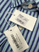 Gherardi NWT Size 15.75 Blue Linen Blend Striped Button up Long Sleeve Shirt Blue / 15.75