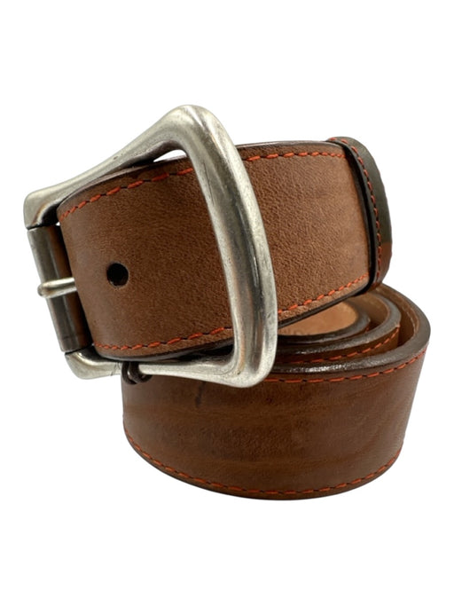 Martin Dingman NWT Brown Leather Solid Men's Belt Brown
