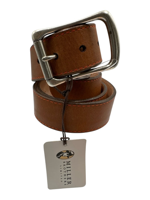 Martin Dingman NWT Brown Leather Solid Men's Belt Brown