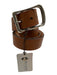 Martin Dingman NWT Brown Leather Solid Men's Belt Brown