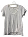 Rag & Bone Size M White Pima Cotton Deep Round Neck Short Sleeve Heathered Top White / M