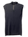 Kinross Size XS Black Cashmere Mock Neck Sleeveless Back Zip Sweater Black / XS