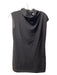 Kinross Size XS Black Cashmere Mock Neck Sleeveless Back Zip Sweater Black / XS