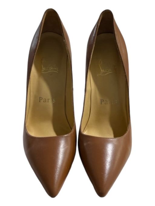 Christian Louboutin Shoe Size 36 Brown Leather Pointed Toe Pump Slip On Shoes Brown / 36