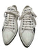 Prada Shoe Size 35.5 White & Black Canvas & Rubber Pointed Toe Logo Shoes White & Black / 35.5