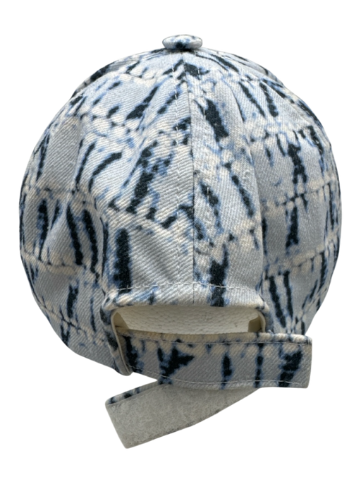 Isabel Marant Blue & White Cotton Tie Dye Velcro Baseball Hat Blue & White / One Size