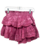 Loveshackfancy Size XS Pink Cotton Lace Trim Tie Dye Tiered Mini Skirt Pink / XS