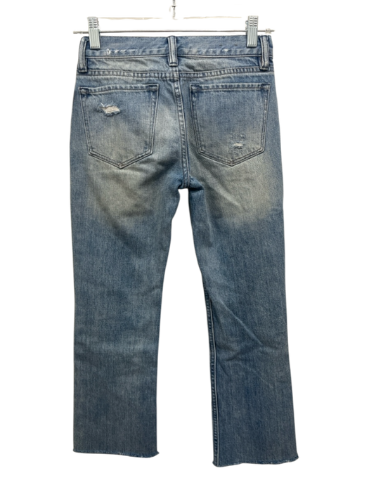 ALLSAINTS Size 24 Medium Wash Cotton Distressed Fading Mid Rise Bootcut Jeans Medium Wash / 24