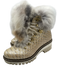 New Italian Shoes Shoe Size 36 Tan, Cream, Grey Rabbit Fur Croc Embossed Boots Tan, Cream, Grey / 36