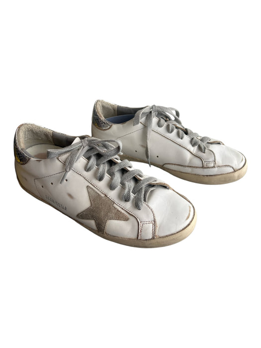 Golden Goose Shoe Size 38 White Leather Low Top lace up Sneaker Shoes White / 38