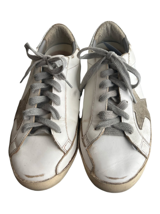 Golden Goose Shoe Size 38 White Leather Low Top lace up Sneaker Shoes White / 38
