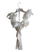 Zara Size S White No Fabric Tag Scoop Neck Ruffle Straps Ribbed Knit Dress White / S