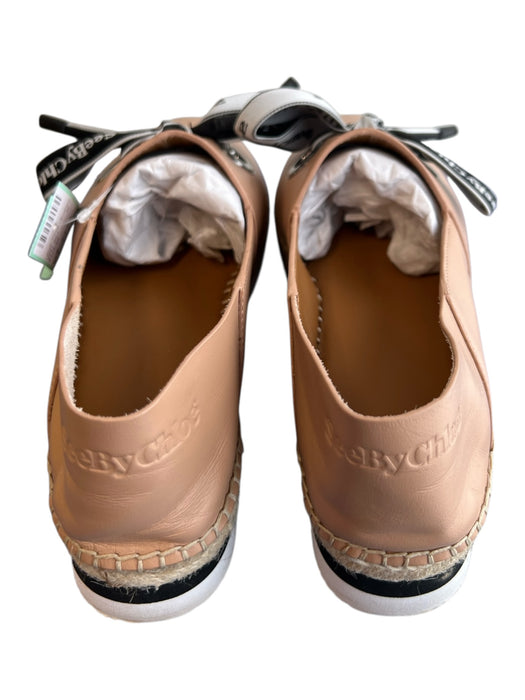 SeeByChloe Shoe Size 36 Peach Leather Almond Toe Tie Detail Slip On Shoes Peach / 36