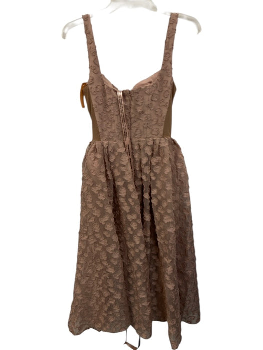House of CB Size XS Dusty Pink Polyester & Nylon Sleeveless Swiss Dot Midi Dress Dusty Pink / XS