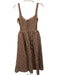 House of CB Size XS Dusty Pink Polyester & Nylon Sleeveless Swiss Dot Midi Dress Dusty Pink / XS