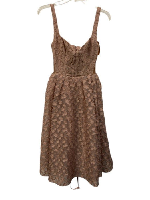House of CB Size XS Dusty Pink Polyester & Nylon Sleeveless Swiss Dot Midi Dress Dusty Pink / XS