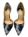 Christian Louboutin Shoe Size 35.5 Navy & Blue Canvas & Leather Stiletto Pumps Navy & Blue / 35.5