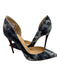 Christian Louboutin Shoe Size 35.5 Navy & Blue Canvas & Leather Stiletto Pumps Navy & Blue / 35.5