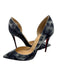 Christian Louboutin Shoe Size 35.5 Navy & Blue Canvas & Leather Stiletto Pumps Navy & Blue / 35.5