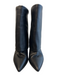 All Saints Shoe Size 37 Black Leather Pointed Toe Fold Over Stiletto Boots Black / 37