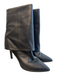 All Saints Shoe Size 37 Black Leather Pointed Toe Fold Over Stiletto Boots Black / 37