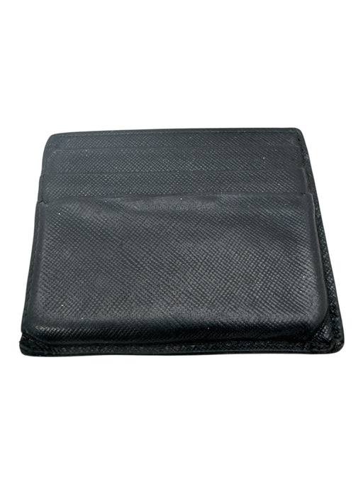 Prada AS IS Black Leather Men's Wallet Black