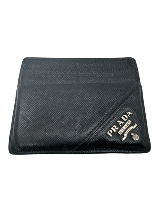 Prada AS IS Black Leather Men's Wallet Black