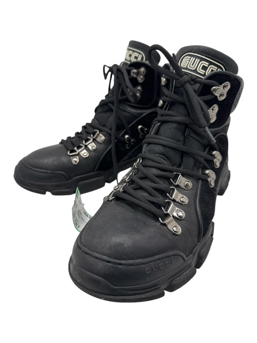Gucci Shoe Size Est 7 AS IS Black Leather Boot Men's Shoes Black / Est 7