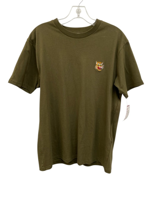 Onitsuka Tiger NWT Size M Green Cotton Solid T shirt Crew Men's Short Sleeve Green / M