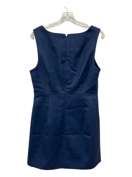 J. Crew Size 10 Navy blue & gold Wool & Polyester Sleeveless Gold Buttons Dress Navy blue & gold / 10