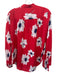 Equipment Femme Size XS Red, Blue, White Silk Long Sleeve Floral Print Top Red, Blue, White / XS