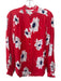 Equipment Femme Size XS Red, Blue, White Silk Long Sleeve Floral Print Top Red, Blue, White / XS