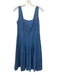 J Crew Size 6 Medium Wash Cotton Denim Sleeveless Square Neck Pleated Midi Dress Medium Wash / 6