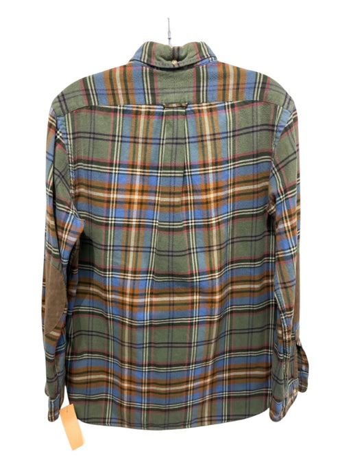 Ralph Lauren Size M Green & Tan Cotton Plaid Flannel Button up Long Sleeve Shirt Green & Tan / M